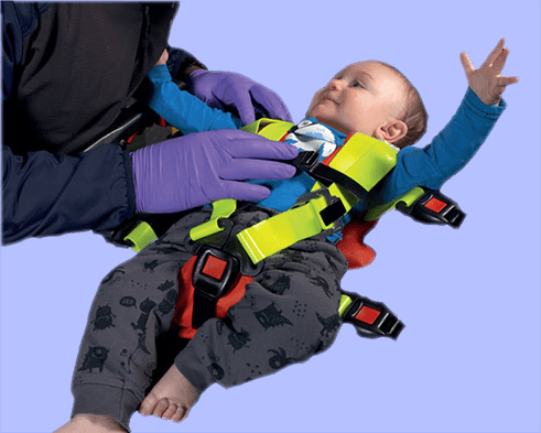 emergency child restraint for EMS use